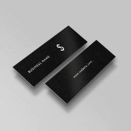 Klassisk Chic Modern Snyggt Black White Pris Märkr Litet Visitkort