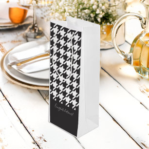 Klassisk Chic, svart och vit houndstooth