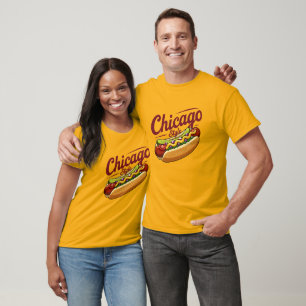 Klassisk Chicago-stil Hot Dog-matmatador  T Shirt