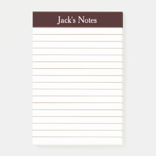 Klassisk choklad brun Personlig Post-it Block