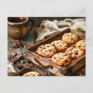 Klassisk choklad Chip Cookies Helg Vykort