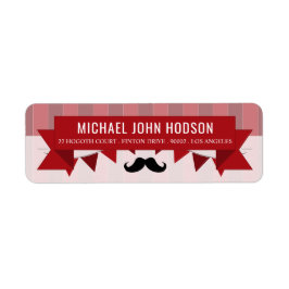 Klassisk cirkus Poster barns Födelsedagsfest Returadress Etikett