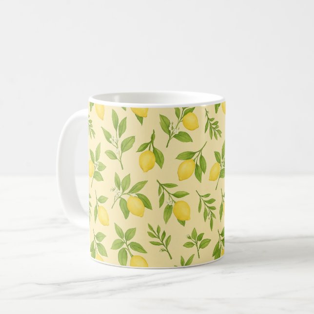 Klassisk citronbotanisk mugg (Framsida vänster)