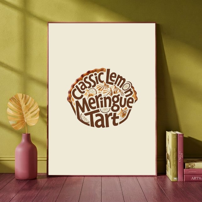 Klassisk citrontårta typografi Retro Poster (Skapare uppladdad)