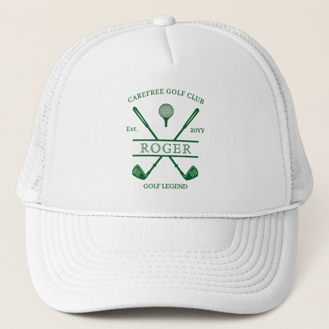 Klassisk Club Name Forest Green Golfhatt Keps (Framsida)