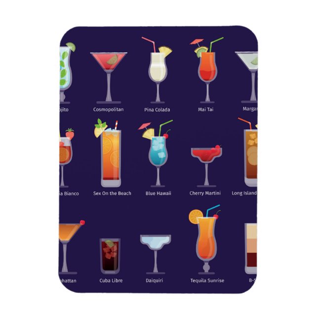 Klassisk cocktail magnet (Vertikal)