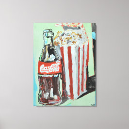 Klassisk Cola & Popcorn Film Snabbmat Stilleben Canvastryck