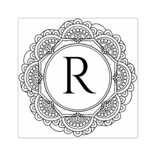 KLASSISK COOLA ORNAT MANDALA ANPASSNINGSBAR SCRIPT STÄMPEL