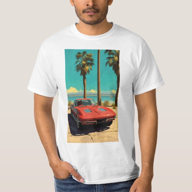 Klassisk Corvette T Shirt (Framsida)