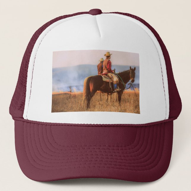 Klassisk Cowboy and Horse Cap Keps (Framsida)