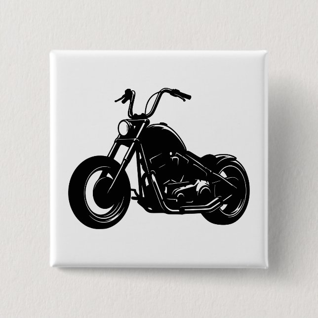 Klassisk cruiser motorcykeldesign knapp (Framsida)