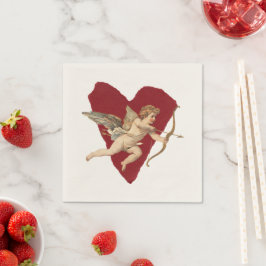 Klassisk Cupid Romantisk Modern Bröllop Elegant Pappersservett