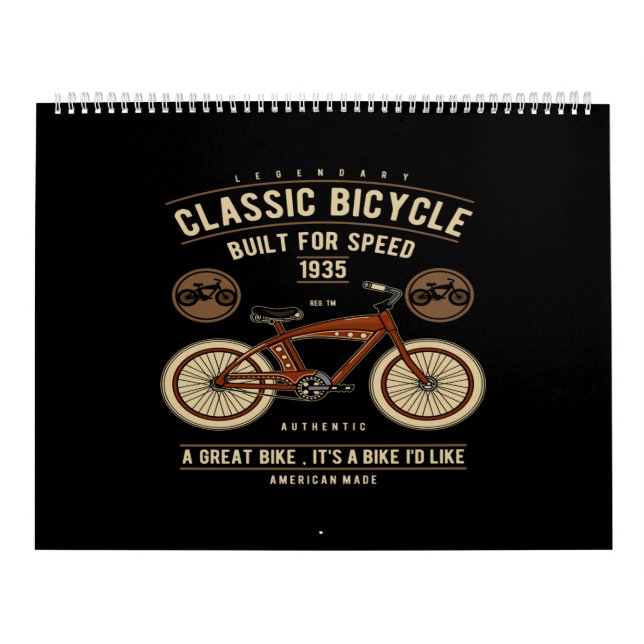 klassisk cykel byggt för varvtal kalender (Omslag)