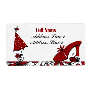 Klassisk Dam Avery-etikett Fraktsedel