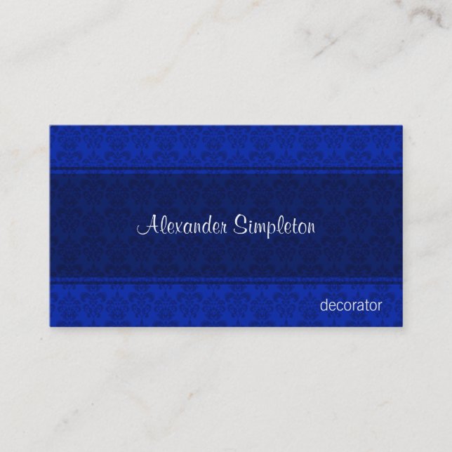 Klassisk Damask Ornament Mestadels Brevpapper Visitkort (Framsida)