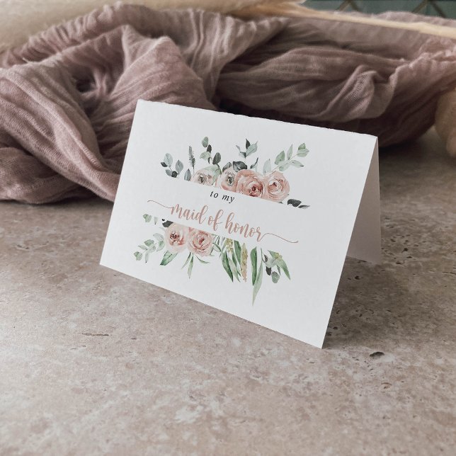 Klassisk dammig rosa ros blomster bröllopsparty  tack kort (Skapare uppladdad)