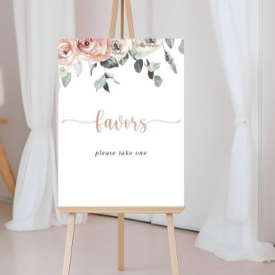 Klassisk dammig rosa ros blomsterfavoriter skylt