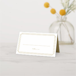 Klassisk Deco Elegant Guld Bröllop Placeringskort