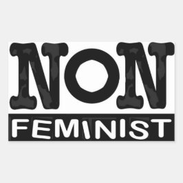 Klassisk dekal för icke-feministisk logotyp rektangulärt klistermärke