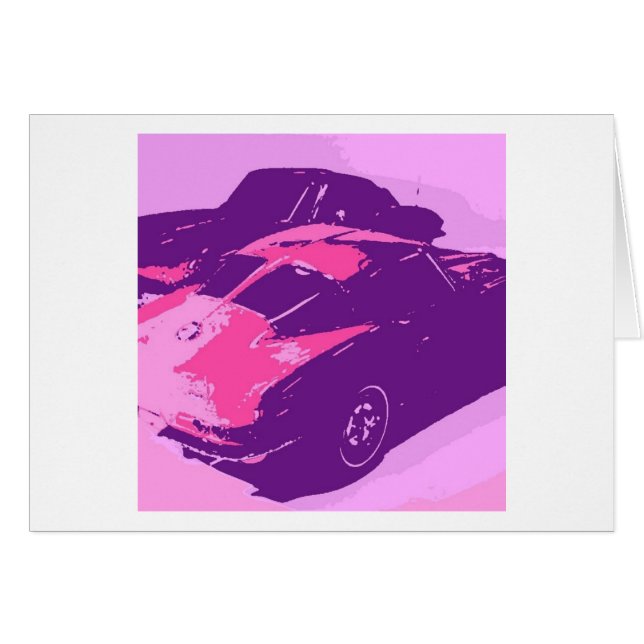 Klassisk delfönstervagn hälsningskort (Framsidan Horizontal)