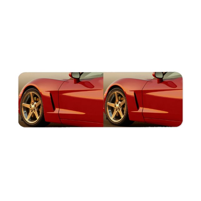 Klassisk delfönstervagn returadress etikett (Framsidan)