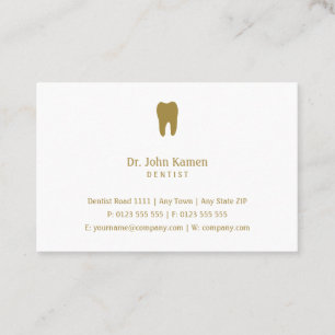 Klassisk dentist Dental Golden (EURO) Visitkort