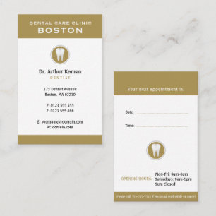 Klassisk dentist   Dental Golden Visitkort