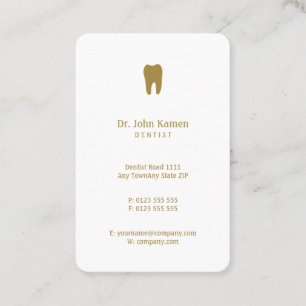 Klassisk dentist Tandgyllene avtalskort Visitkort