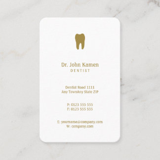 Klassisk dentist | Tandgyllene avtalskort Visitkort