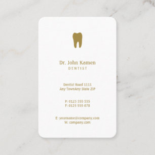Klassisk dentist   Tandgyllene avtalskort Visitkort