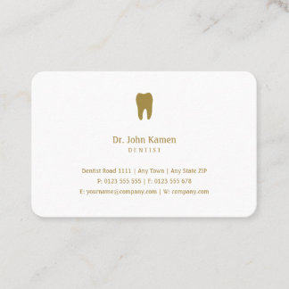 Klassisk dentist | Tandgyllene avtalskort Visitkort