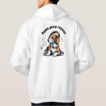 Klassisk design för hund och musik älskare hoodie<br><div class="desc">Denna vackra doggosgungande hörlurar är här för att påminna er om livets perfekt - Tassar. Spela. Upprepa. En roligt, musikinriktad design som blandar skönhet med svalhet, perfekt för hundälskare, musik fläkt och alla som tro i livet slår till. Bära det, spola det, och låt världen veta att du har har...</div>