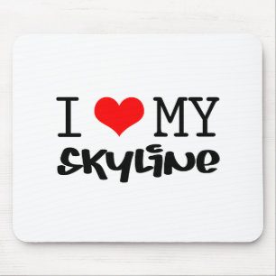 Klassisk design för "I Kärlek My Skyline" Musmatta