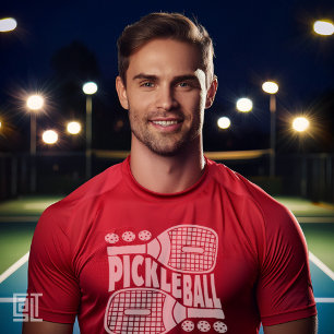 Klassisk design för Pickleball och Paddle T Shirt