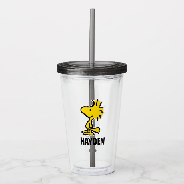 Klassisk design för trävaror | Lägg till ditt namn Take Away Mugg (Framsida)