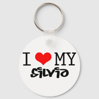 Klassisk design "I Kärlek My Silvia" Nyckelring