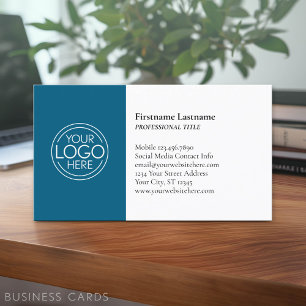 Klassisk design med Logotyp- och kontaktinformatio Visitkort
