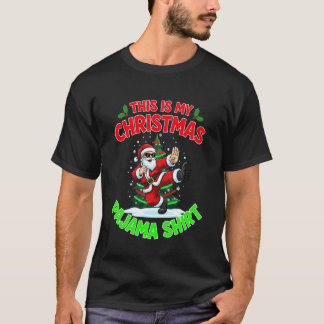 Klassisk Det här är min julpyjamas Santa Claus Pl T Shirt