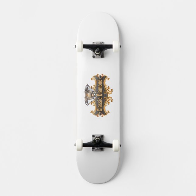 Klassisk diamant  mini skateboard bräda 18,5 cm (Framsida)