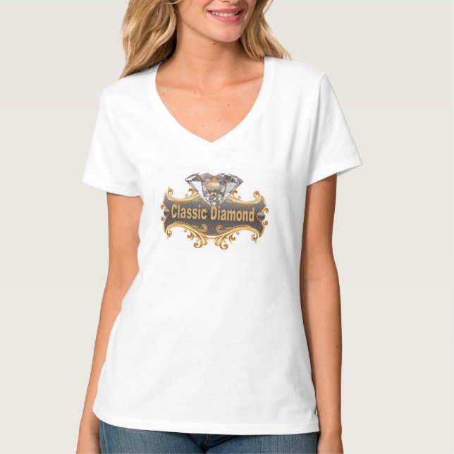 Klassisk Diamant T Shirt (Framsida)