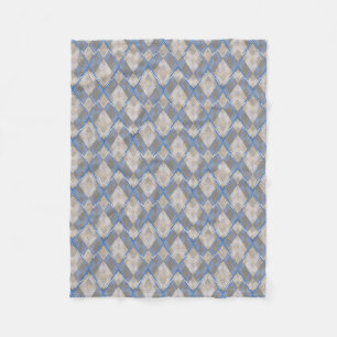Klassisk diamantformad grå beige sherpafilt fleecefilt