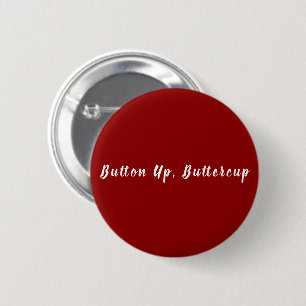 Klassisk djupröd minimalistisk design pinback-knap knapp