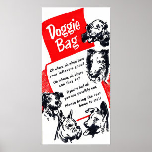 Klassisk Doggie Bag-grafik Poster