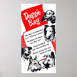 Klassisk Doggie Bag-grafik Poster