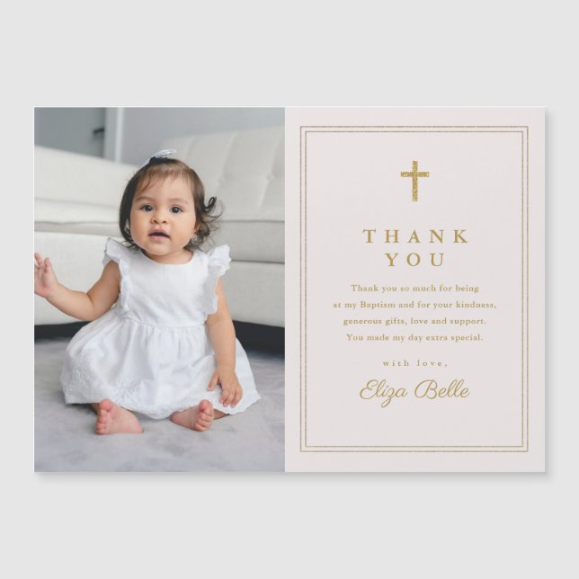 Klassisk dopbild med guldkors (Framsida)