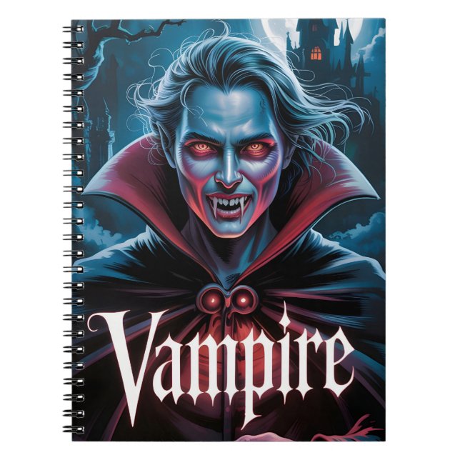 Klassisk Dracula-stil Vampyrfilmsposter Anteckningsbok (Framsidan)