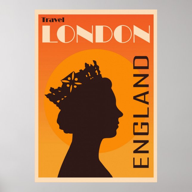 Klassisk drottning Elizabeth vintage-grafik Poster (Framsidan)