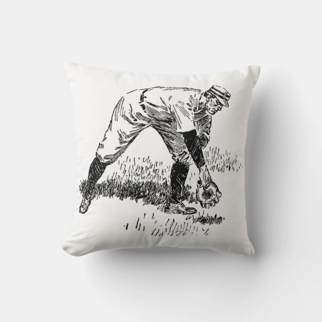 Klassisk Dubbla Sided Baseball Dekorativ kudde (Framsida)