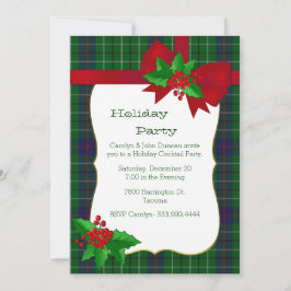 Klassisk Duncan Tartan Plaid Anpassningsbar jul Pa Inbjudningar