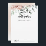 Klassisk Dusty Rosa ros Bröllop well Önskemål Rådkort<br><div class="desc">Detta klassiska avrådningskort för dammiga rosa ros bröllop i önskemål är perfekt för ett rustiskt bröllop. Konstruktionen har elegant vattenfärgsdamm i rosa ros och grönt bladverk, väl sammansatt i vackra buketter. De här korten är perfekter för bröllop, möhippa, babydusch, studentfest och mycket mer. Anpassa korten med namn från bruden och...</div>